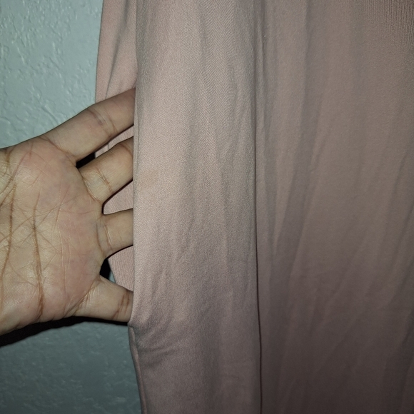 Entro Pink V Neck Short Sleeve Maxi Dress W/Pockets Size Small - Picture 6 of 13